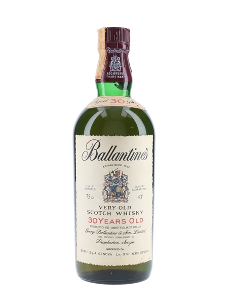 Ballantine's 30 Year Old Bottled 1978 - Spirit 75cl / 43%