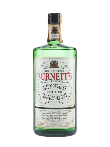 Sir Robert Burnett's White Satin Gin Bottled 1980s - Seagram 75cl / 40%