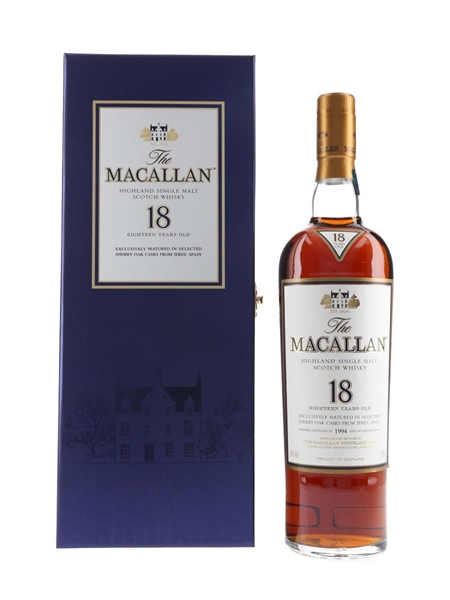 Macallan 18 Year Old Distilled 1994 And Earlier 70cl / 43%