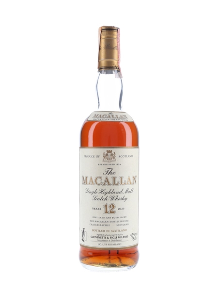 Macallan 12 Year Old Bottled 1980s - Giovinetti 75cl / 43%