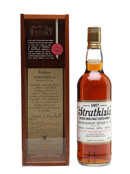 Strathisla 1957 Gordon & MacPhail Bottled 2007 70cl