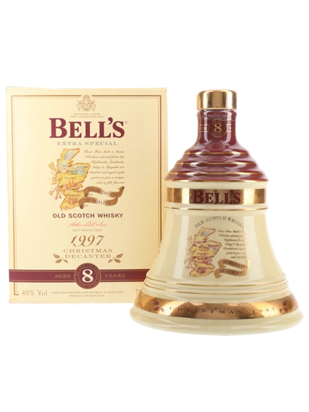 Bell's Christmas 1997 Ceramic Decanter 8 Year Old - Ingredients Of Quality 70cl / 40%