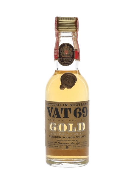 Vat 69 Gold Bottled 1960s - Munson G. Shaw Co. 4.7cl / 43%