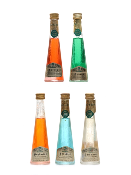 Casoni Cristallizzato Liqueurs Cherry, Genepy, Mandarinio, Paradise, Sambuca 5 x 4cl / 40%