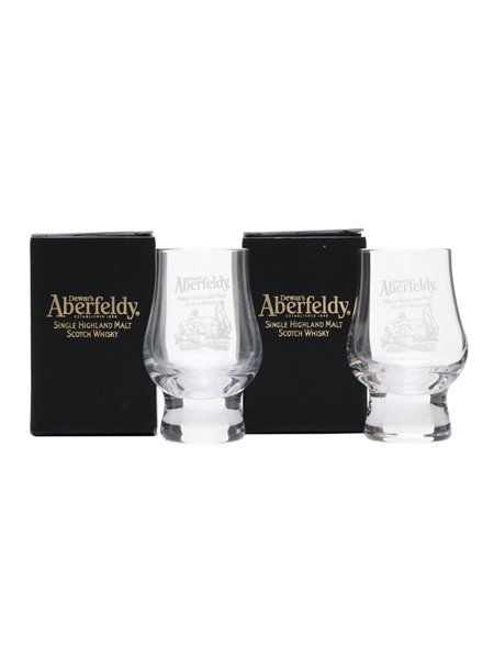 Dewar's Aberfeldy Nosing Glasses  8.5cm Tall