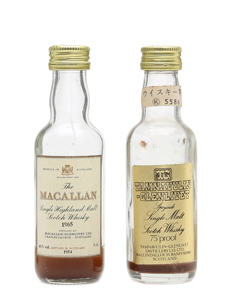 Macallan 1965 & Tamnavulin-Glenlivet 75 Proof  5cl