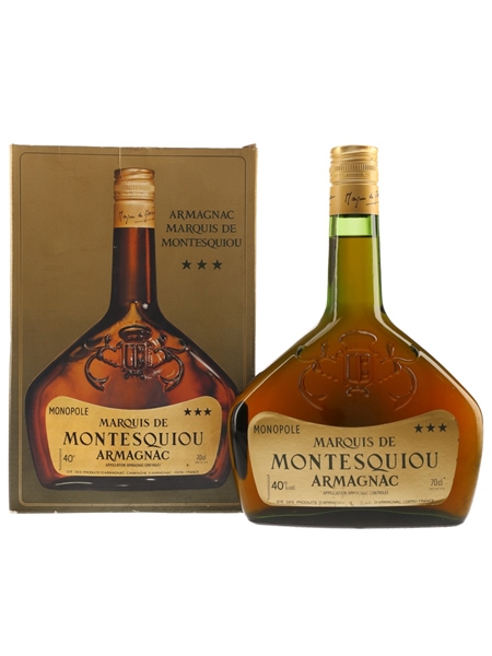 Marquis De Montesquiou Monopole 3 Star Armagnac Bottled 1980s-1990s 70cl / 40%