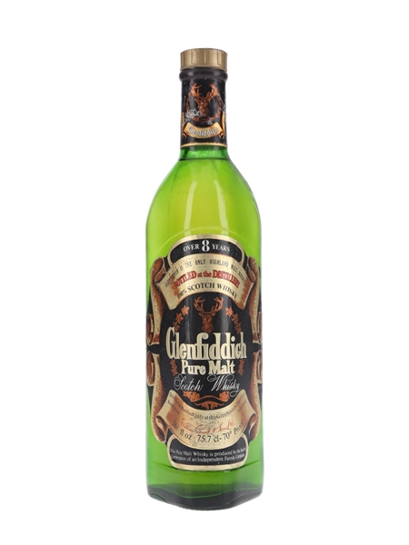 Glenfiddich 8 Year Old Pure Malt Bottled 1970s 75.7cl / 40%