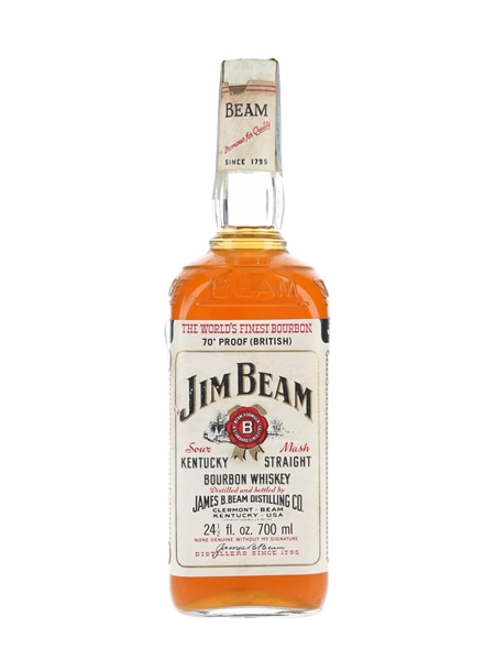 Jim Beam White Label Bottled 1970s 70cl / 40%