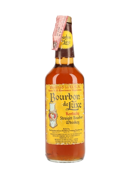 Bourbon De Luxe 4 Year Old Bottled 1980s - Wax & Vitale 75cl / 40%