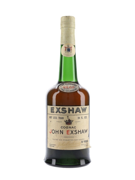 John Exshaw VSOP Bottled 1960s 68cl / 40%