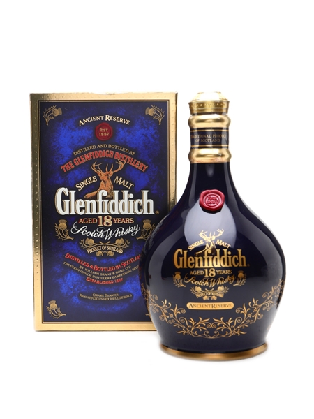 Glenfiddich 18 Year Old Blue Spode Decanter 70cl