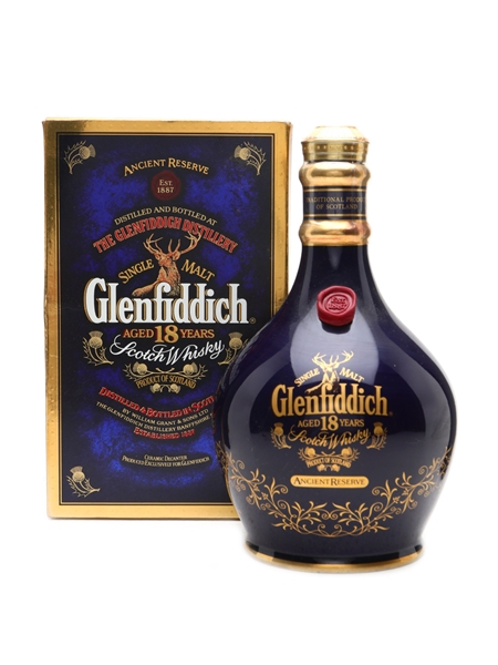 Glenfiddich 18 Years Old Blue Spode Decanter 70cl