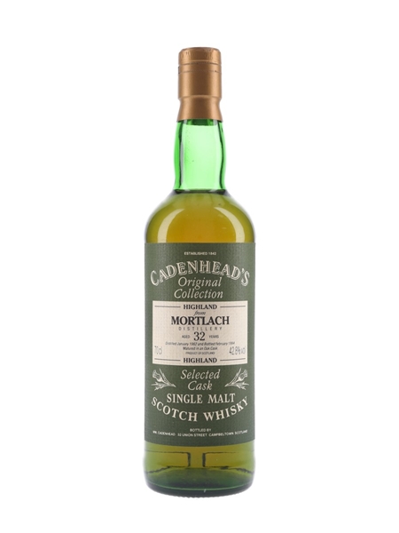 Mortlach 1962 32 Year Old Bottled 1994 - Cadenhead's 70cl / 42.8%