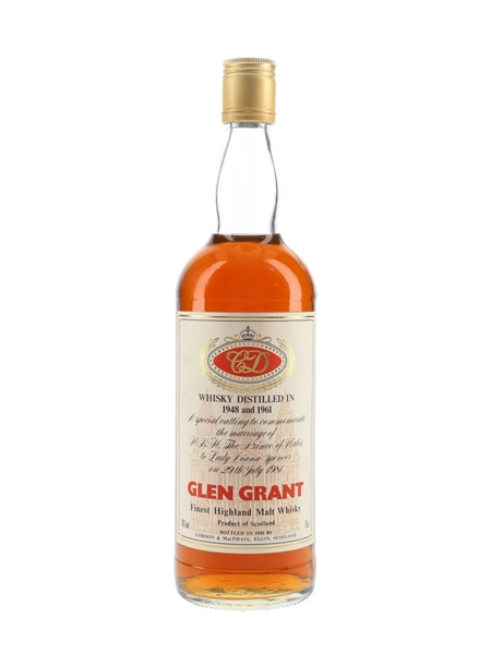 Glen Grant 1948 & 1961 Royal Wedding Bottled 1981 - Gordon & MacPhail 75cl / 40%