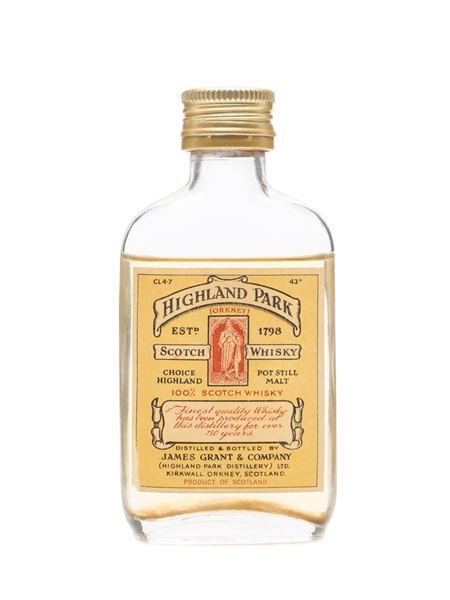 Highland Park Pot Still Malt Bottled 1960s 5cl