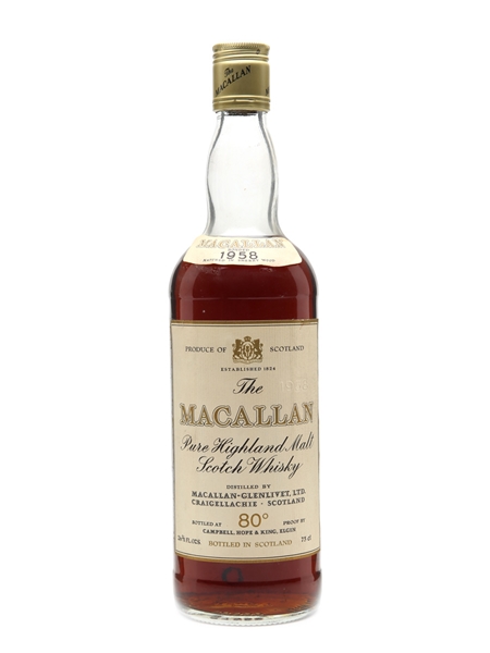 Macallan 1958 - 80 Proof Bottled 1970s 75cl / 46%