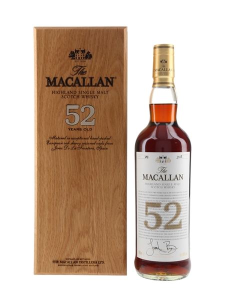 Macallan 52 Year Old 2018 Release 70cl / 48%