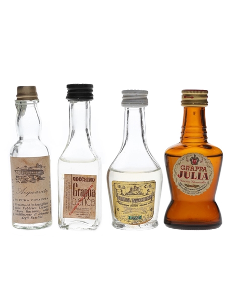 Assorted Italian Acquavite & Grappas  4 x 2.5cl-3cl