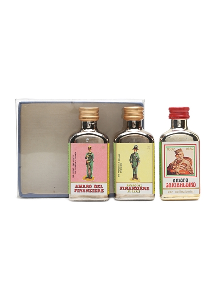 Amaro del Finanziere & Garibaldino Bottled 1980s 3 x 5cl