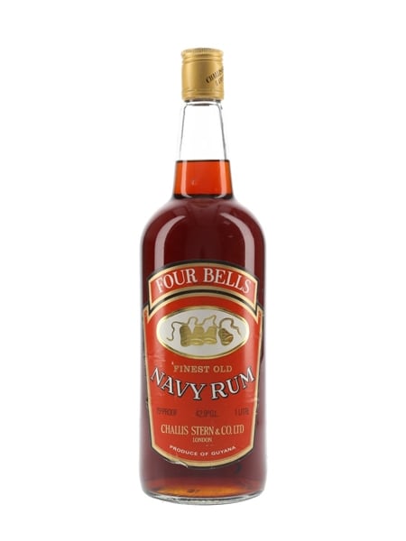 Four Bells Navy Rum Bottled 1970s - Challis Stern & Co. 100cl / 42.9%