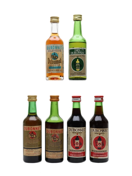 Dubonnet Blonde, Dry & Wine Aperitif Bottled 1950s-1970s 6 x 7cl / 17%