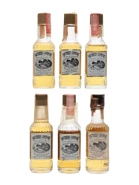 Southern Comfort Bottled 1960s-1970s 6 x 4.7cl-4.8cl / 50%