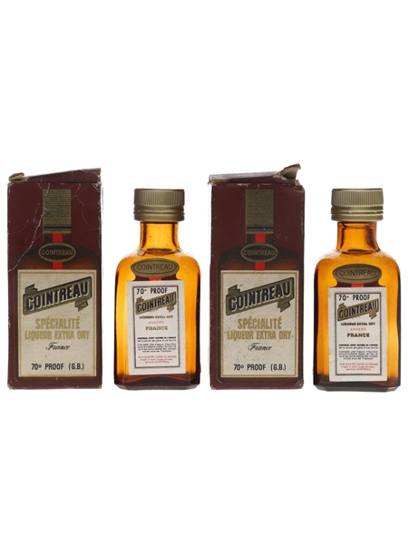 Cointreau Bottled 1970s 2 x 3cl / 40%