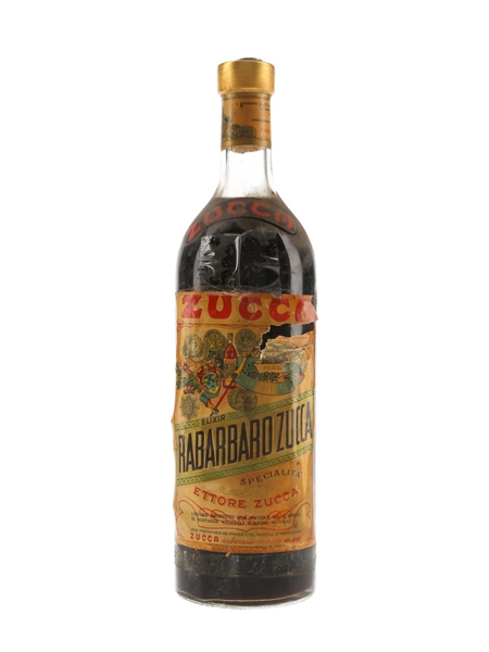 Zucca Elixir Rabarbaro Bitters Bottled 1950s 100cl / 16%