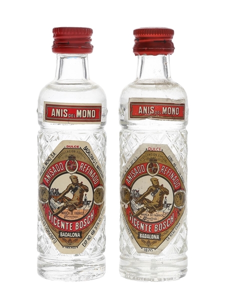 Vicente Bosch Anis Del Mono Bottled 1970s 2 x 4cl
