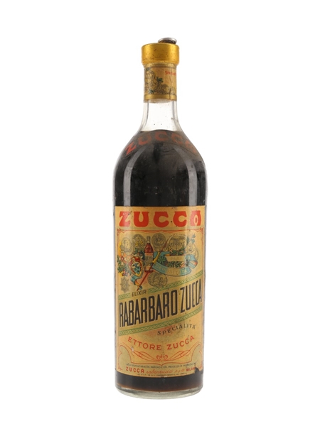 Zucca Elixir Rabarbaro Bitters Bottled 1950s 100cl / 16%