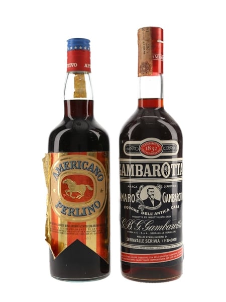 Gambarotta Amaro & Perlino Americano Bottled 1970s 2 x 100cl