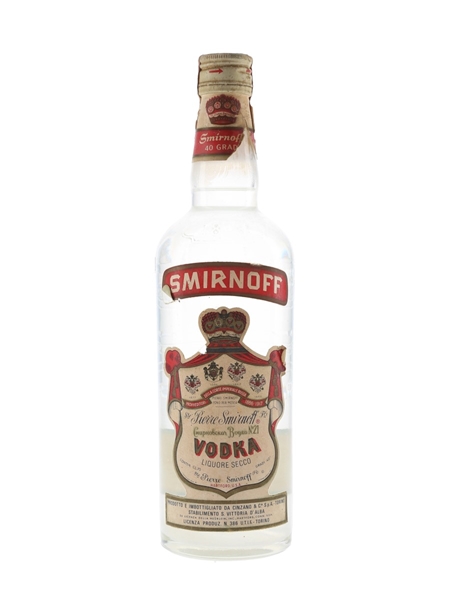 Smirnoff Red Label Bottled 1960s-1970s - Cinzano 75cl / 40%