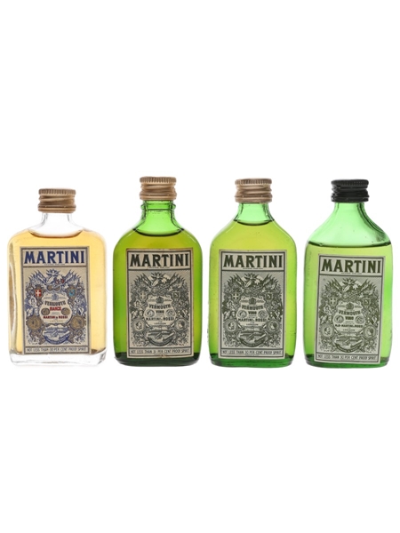 Martini Bianco & Vino Vermouth Bottled 1970s 4 x 5cl