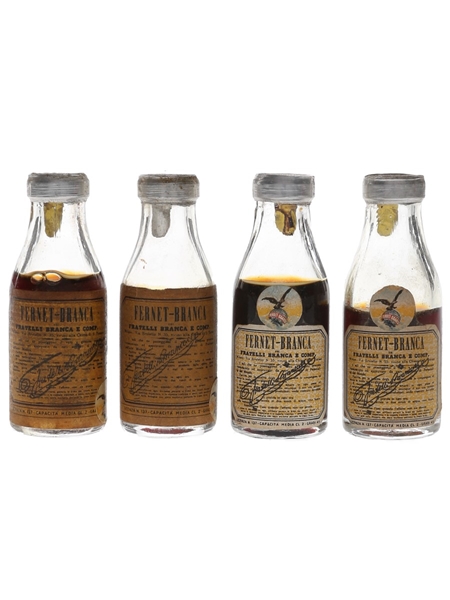 Fernet Branca Bottled 1950s-1960s 4 x 2cl / 45%