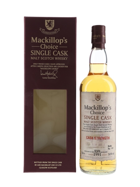 Scapa 1991 Mackillop's Choice Bottled 2010 70cl / 56.9%