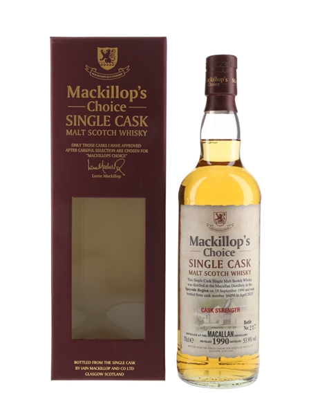 Macallan 1990 Mackillop's Choice Bottled 2013 70cl / 53.9%