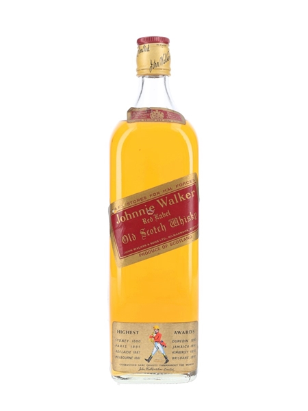 Johnnie Walker Red Label Bottled 1970s-1980s - NAAFI Stores 100cl