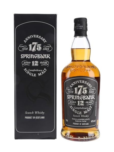 Springbank 12 Year Old 175th Anniversary Bottled 2003 70cl / 46%