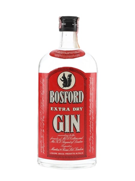 Bosford Extra Dry Gin Bottled 1970s - Martini & Rossi 75cl / 43%