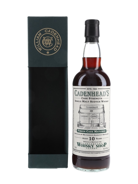 Miltonduff Glenlivet 10 Year Old Firkin Cask Matured Cadenhead's Whisky Shop London 70cl / 53.4%