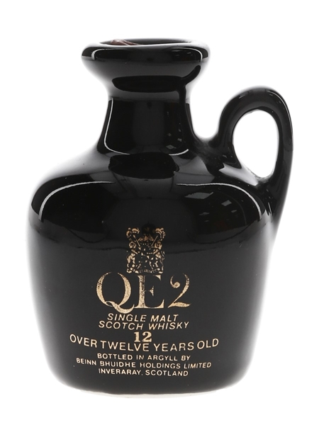 QE2 12 Year Old Ceramic Decanter Bottled 1980s 5cl