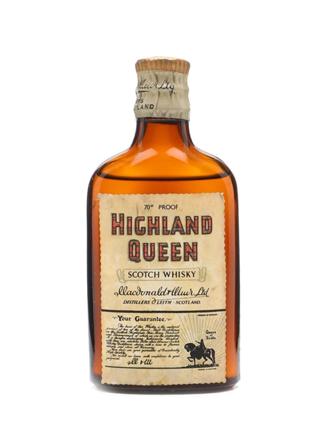 Highland Queen Scotch Whisky Bottled 1950s 5cl