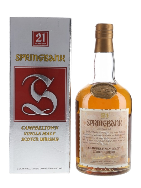 Springbank 21 Year Old Bottled 1980s 75cl / 46%