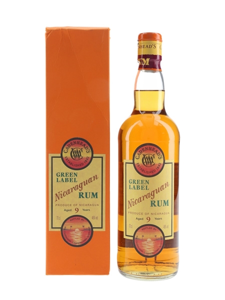 Cadenhead's Green Label 9 Year Old Nicaraguan Rum  70cl / 46%