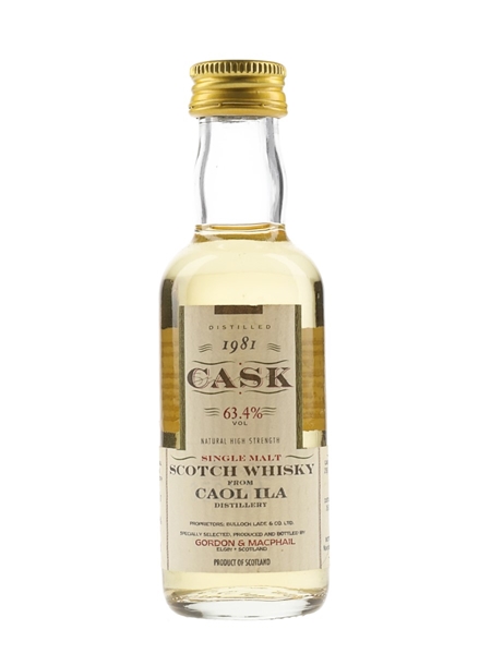 Caol Ila 1981 Cask Strength Bottled 1996 - Gordon & MacPhail 5cl / 63.4%