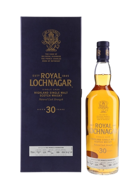 Royal Lochnagar 1988 30 Year Old - Bottle Number 084 Cask of HRH The Prince Charles, Duke of Rothesay 70cl / 52.6%