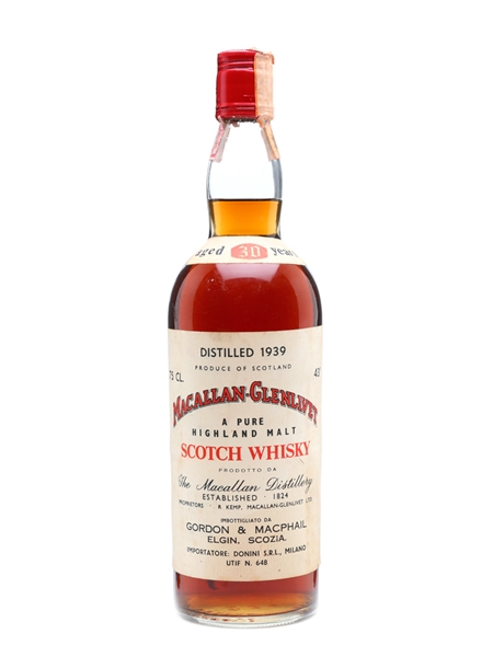 Macallan-Glenlivet 1939 30 Years Old Gordon & MacPhail 75cl