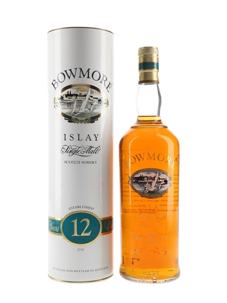 Bowmore 12 Year Old Bottled 1990s - Screen Printed Label 100cl / 43%