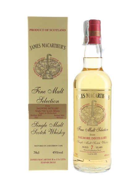 Dalmore 2007 7 Year Old Cask 2095 Bottled 2014 - James MacArthur's 70cl / 45%